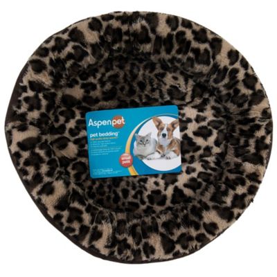 Aspen Pet Animal Print Round Cuddler Pet Bed, 18 in.