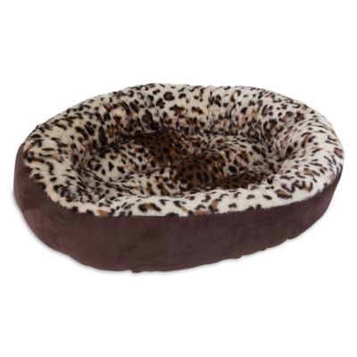 Image showing  Animal Print Round Cuddler Pet Bed, 18 in.