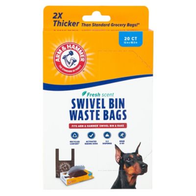 Arm & Hammer Swivel Bin Dog Poop Bags, 20 Bags