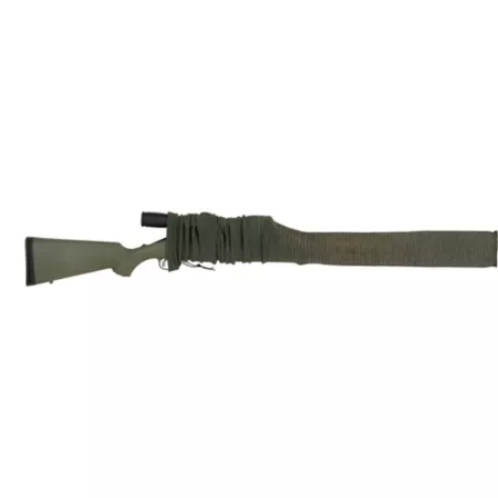 Allen Company Knitted Rifle/Shotgun Socks with or without Scope - Drawstring Closure - 52" Heather Green Gun Cases