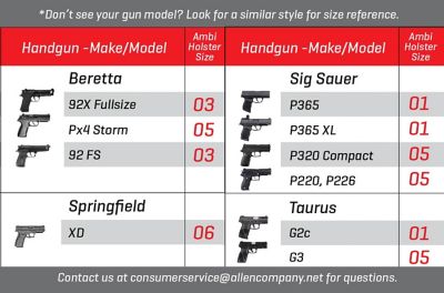 Image showing  Ambidextrous Handgun Belt Holster, Med/Large Frame Semi-Auto Handguns, Black