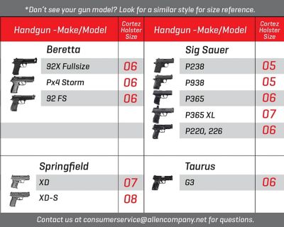 Image showing  Cortez Handgun Holster, Right-Handed, Glock G19, 23, G26, 27, G43, 43X, Ruger Security-9 Compact, Black