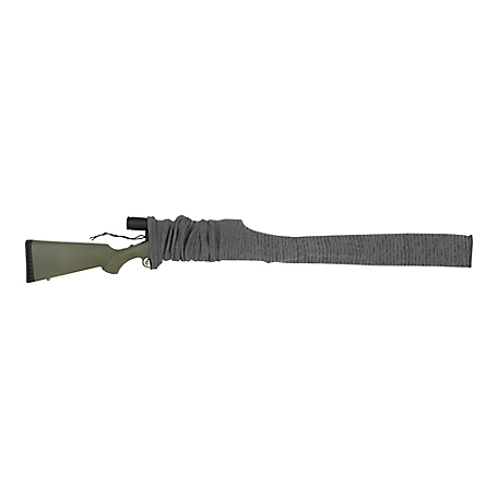 Allen Company Knit Gun Sock for Rifle/Shotguns With or Without Scope - Drawstring Closure - 52", Heather Gray, 3-Pack