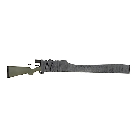 Allen Company Knit Gun Sock for Rifle/Shotguns With or Without Scope -Drawstring Closure - 52" , Heather Gray, 6-Pack