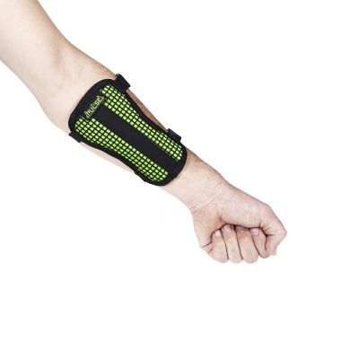 Image showing  Medium Mesh Armguard, Black/Hot Green