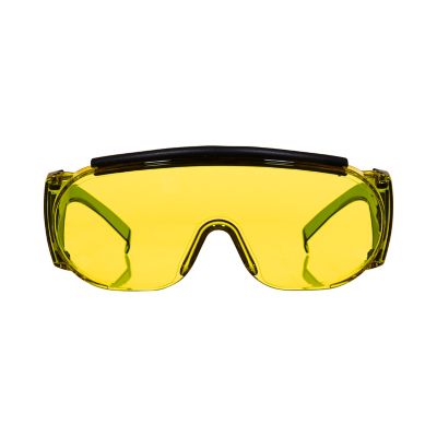 Image showing  Protective Safety Glasses, Fits Over Prescription Glasses, ANSI Z87.1 Impact Resistance, Unisex, Yellow