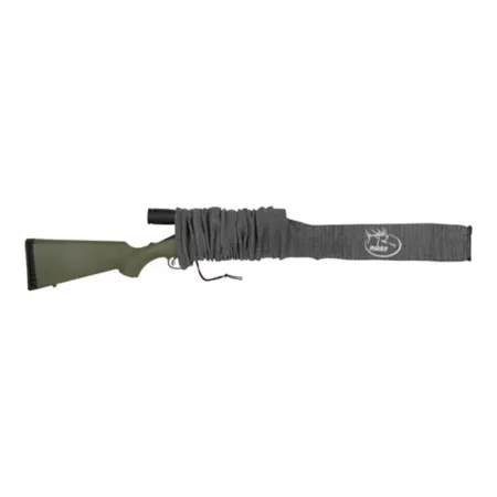 Allen Company Rocky Mountain Elk Knit Gun Sock for Rifle/Shotgun with or without Scope - Drawstring Closure - 52" Gray Gun Cases