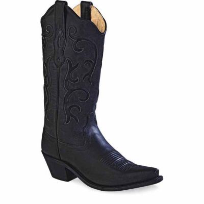 Old West Women's Western Boots, 12 in., Black