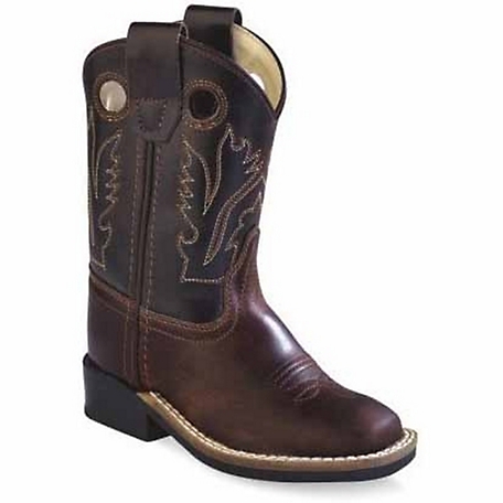 Old West Infant Western Boots, 6 in., Brown/Dark Brown