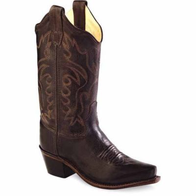 Old West Boys' Cowboy Boots, Brown, 8 in., Little Kid