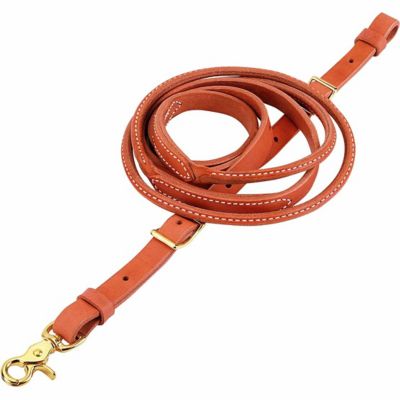 Details about   Flat Roper 1/2" x 8' Adjustable Rein GB Harness Leather by Weaver Free Ship 