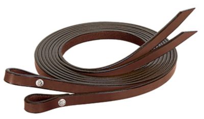 Weaver Equine Bridle Leather Single-Ply Split Reins, 5/8 in. x 7 ft., Rich Brown