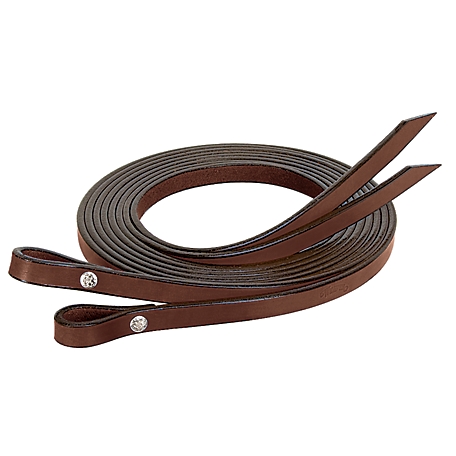 Weaver Leather Bridle Leather Single-Ply Split Reins, 5/8 in. x 7 ft., Rich Brown