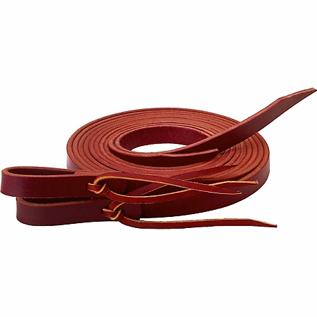 Weaver Leather Latigo Leather Split Reins with Water Tie Ends, 1/2 in. x 8 ft., Burgundy