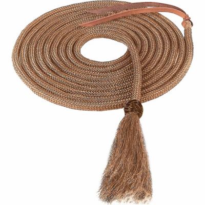 Weaver Leather Nylon Mecate Reins with Horsehair Tassel, 1/2 in. x 23 ft., Tan