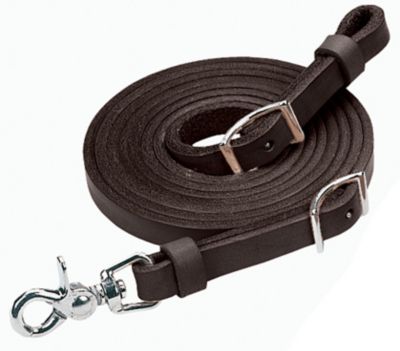 Weaver Leather Leather Roper Reins, 5/8 in. x 7 ft., Black