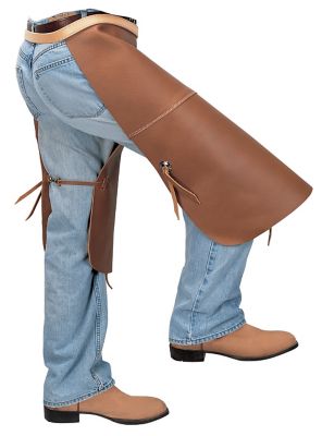 Weaver Leather Leather Hay Chaps, Russet