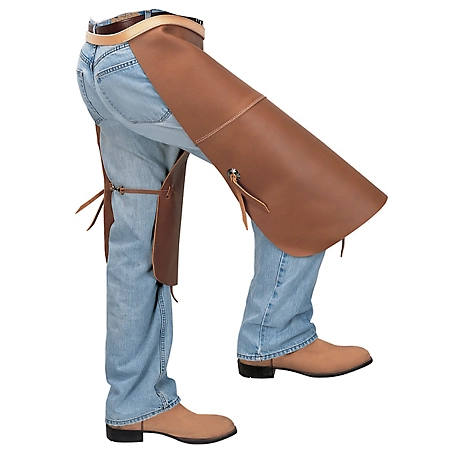Weaver Leather Leather Hay Chaps, Russet