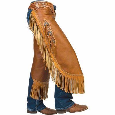 Weaver Equine Unisex Pull-Up Fashion Chinks with Floral Yoke Set