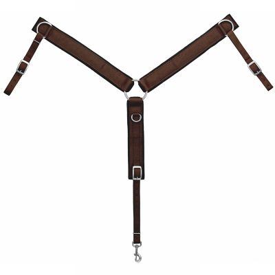 Weaver Leather 2 in. Felt-Lined Ring-in-Center Horse Breastcollar, Brown