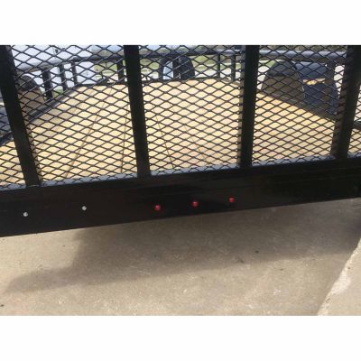 Image showing  3/4 in. 12V Round LED Clearance/Side Marker Lights with Chrome Flange/Rubber Grommet, Red, 6-Pack