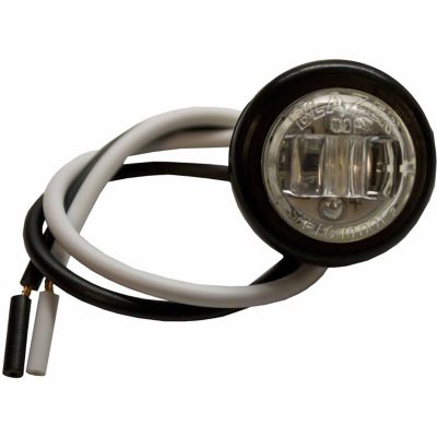 Image showing  3/4 in. 12V LED Clearance/Side Marker Lights with Chrome Flange/Rubber Grommet, Clear/Red, 6-Pack