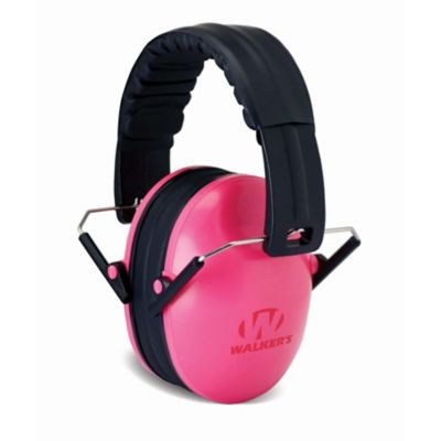 Walker's Game Ear Baby and Kids' Folding Protection Ear Muffs, Pink