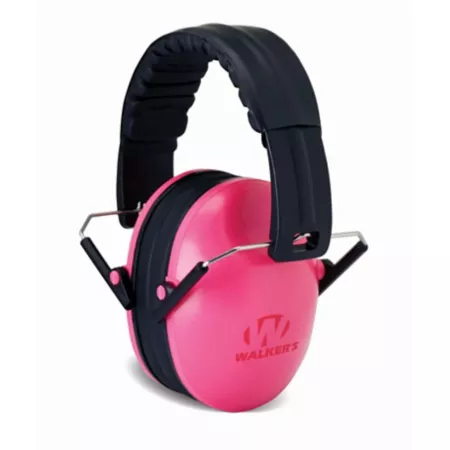 Walker's Game Ear Youth - Foldable Earmuffs - 23 dB Noise Reduction Rating - Pink - 1 Pair Earmuffs