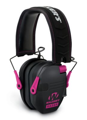Walker's Game Ear Razor Earmuffs, 23 dB Noise Reduction Rating, Pink, 1-Pair