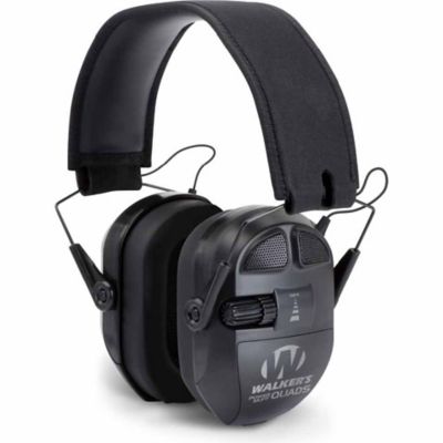 Walker's Game Ear Ultimate Ear Muffs, 26 dB Noise Reduction Rating, Black, 1-Pair