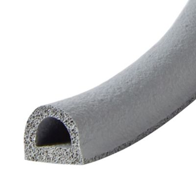 Image showing  Premium EPDM Rubber D-Profile Self-Stick Weather Seal, Grey, 1/4 in. x 5/16 in. x 17 ft., Medium Gaps