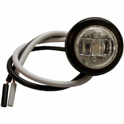 Hopkins Towing Solutions 3/4 in. 8-16V Round LED Clearance/Side Marker Light with Rubber Grommet, Clear