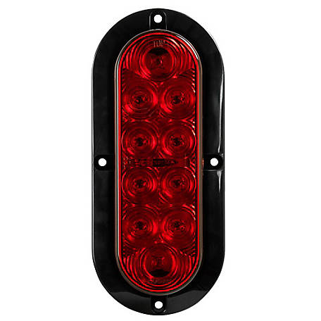 Hopkins Towing Solutions 6 in. Red Oval LED Stop/Turn/Tail Light with Flange