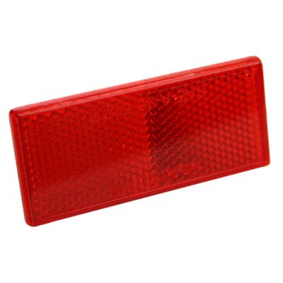Image showing  Rectangular Stick-On Trailer Reflectors, Red, 2-Pack