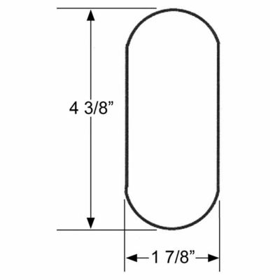 Image showing  Oblong Trailer Reflector, 4-3/8 in., Amber, 2-Pack