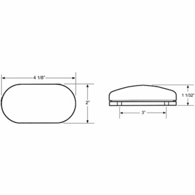 Image showing  12V Rectangular Clearance Marker Light, Red