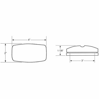 Image showing  4 in. 12V Dual-Bulb Clearance/Side Marker Light, Amber
