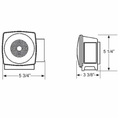 Image showing  5-1/4 in. 12V 7-Function Square Combination Stop/Tail/Turn Light, Fits Trailers Over 80 in. W