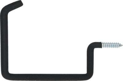 Image showing  Hardware Essentials 60 lb. Large Storage Hooks, Black Vinyl, 60-Pack