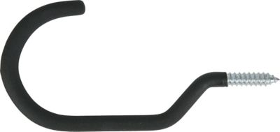 Image showing  Hardware Essentials 60 lb. Bike Hooks, Black Vinyl, 60-Pack