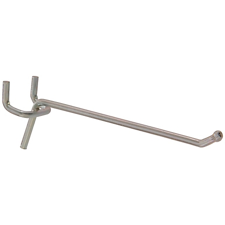 Hillman Hardware Essentials Single Hook for 1/8 in. and 1/4 in. Pegboard, Zinc Plated, 852680