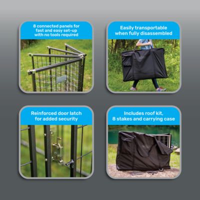 Image showing  5 ft. x 4.5 ft. x 4.5 ft. Pet Retreat Portable Dog Kennel