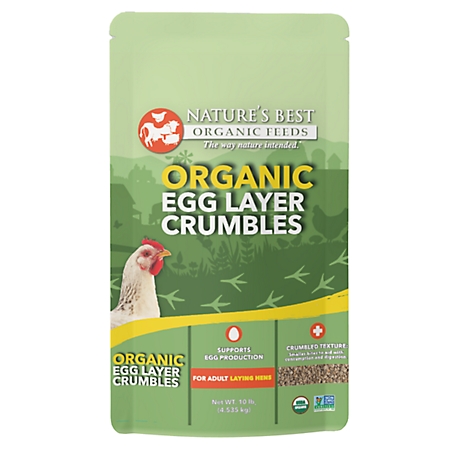 Nature's Best Organic Egg Layer Chicken Feed Crumbles, 10 lb.