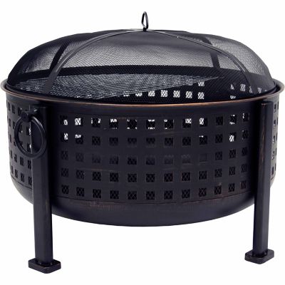 Pleasant Hearth Langston 12 in. Deep Bowl Fire Pit, Mesh Cover Very nice fire pit