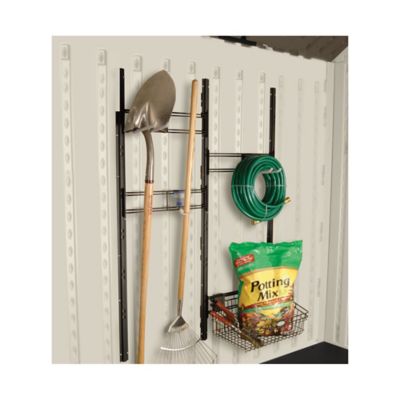 Suncast Storage Shed Organizer Kit, Brackets, Hooks, Basket, BMSA3B at ...