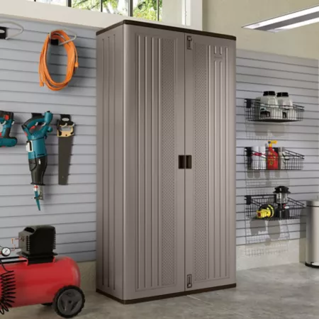 Suncast 40 in x 20.25 in x 80.25 in Mega Tall Storage Cabinet Freestanding Garage Cabinets