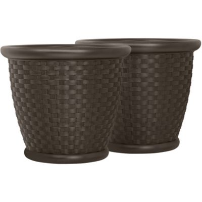 Image showing  Resin Sonora Decorative Planters, 18 in., 2-Pack