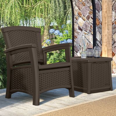 Suncast Elements Outdoor Club Chair with Storage