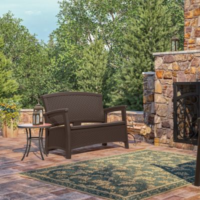 Image showing  47 in. Elements Patio Loveseat with Storage, Java