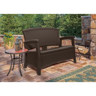 Image showing  47 in. Elements Patio Loveseat with Storage, Java
